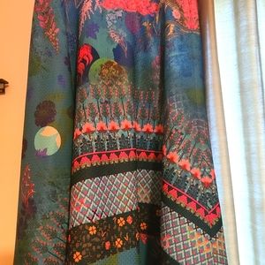 Anthropologie- Siddartha Bansal, Full A-Line Floral Landscape Skirt